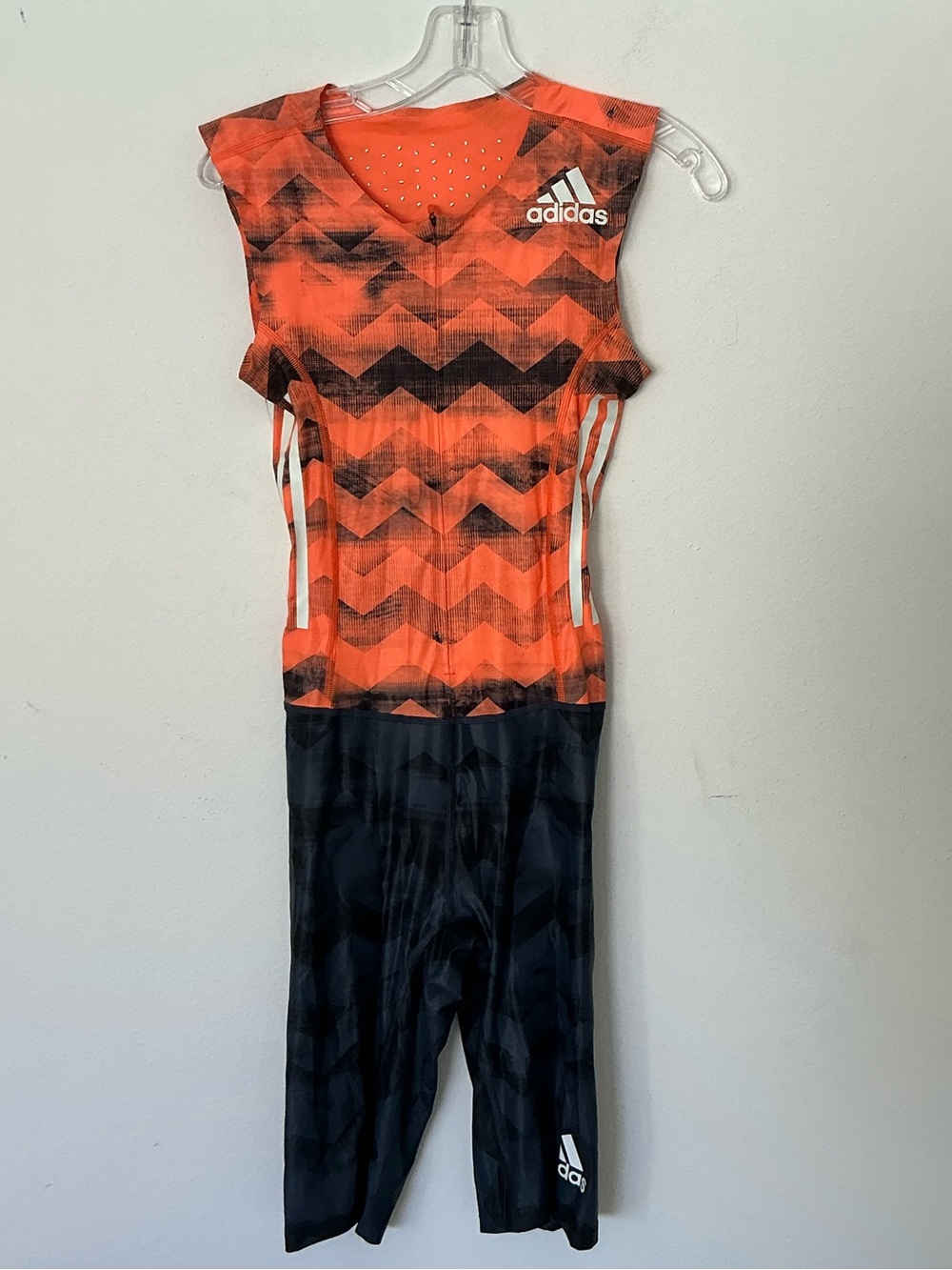 Adidas Climachill Energy Running Compression Suit Orange Black Size Small